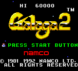 Galaga 2 title screen for Sega Game Gear